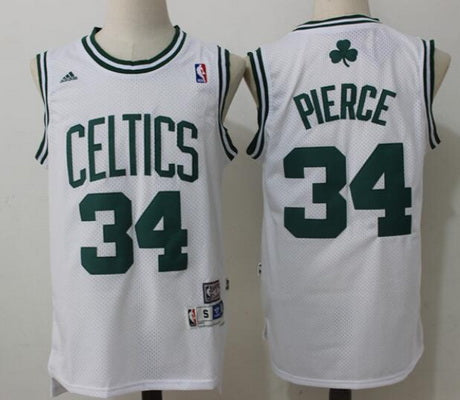 Men's Boston Celtics #34 Paul Pierce White Hardwood Classics Soul