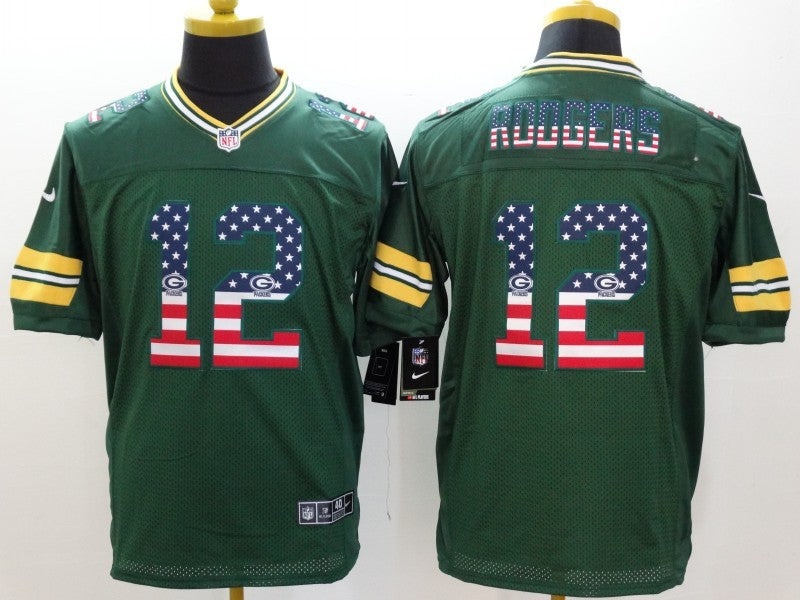 Men's Green Bay Packers Aaron Rodgers #12 Green Jersey – ELOURACO