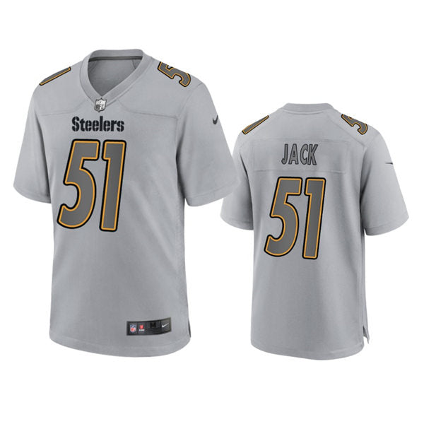 Men's Pittsburgh Steelers #51 Myles Jack Gray Atmosphere Fashion
