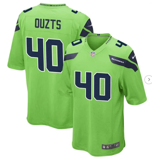 Men's Seattle Seahawks #40 Robbie Ouzts Nike Neon Green Alternate