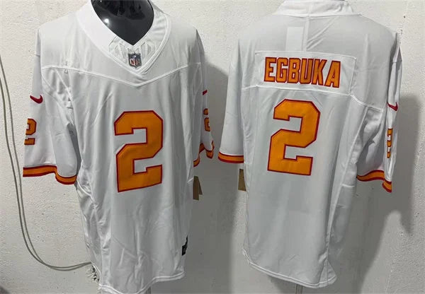 Mens Tampa Bay Buccaneers #2 Emeka Egbuka Nike White 50th Season F.U.S.E. Limite Jersey