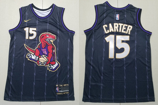 Mens Toronto Raptors #15 Vince Carter Black 2024-25 City Edition