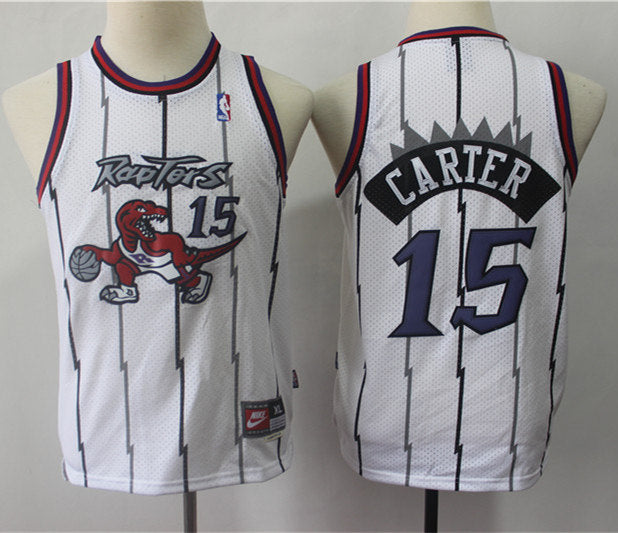 Mens Toronto Raptors #15 Vince Carter White Nike Stitched Swingman