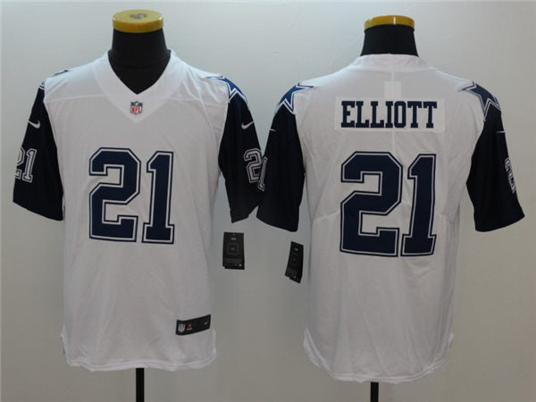 Men’s Dallas Cowboys #21 Ezekiel Elliott Nike White Color Rush Legend Player Jersey