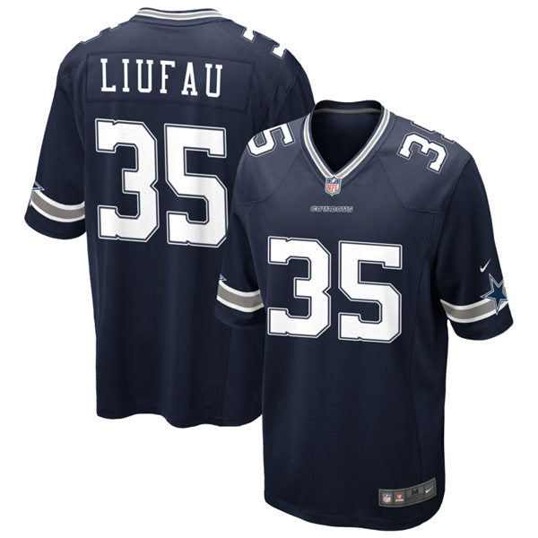 Mens Dallas Cowboys #35 Marist Liufau Nike Navy Vapor F.U.S.E. Limited Jersey