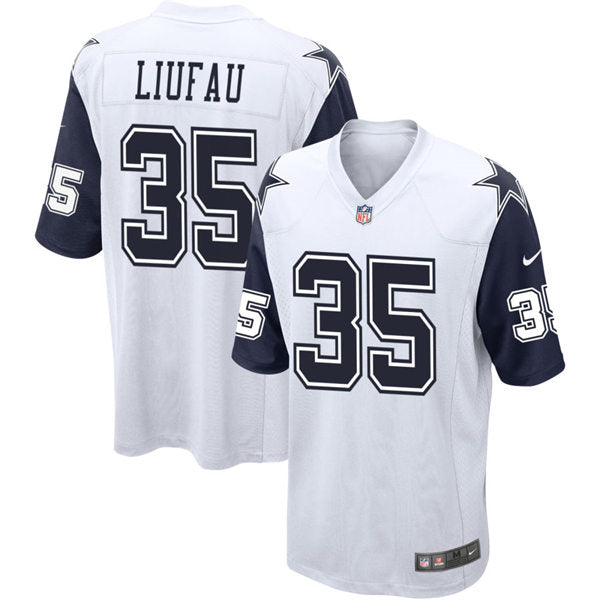 Mens Dallas Cowboys #35 Marist Liufau Nike White Color Rush Vapor F.U.S.E. Limited Jersey