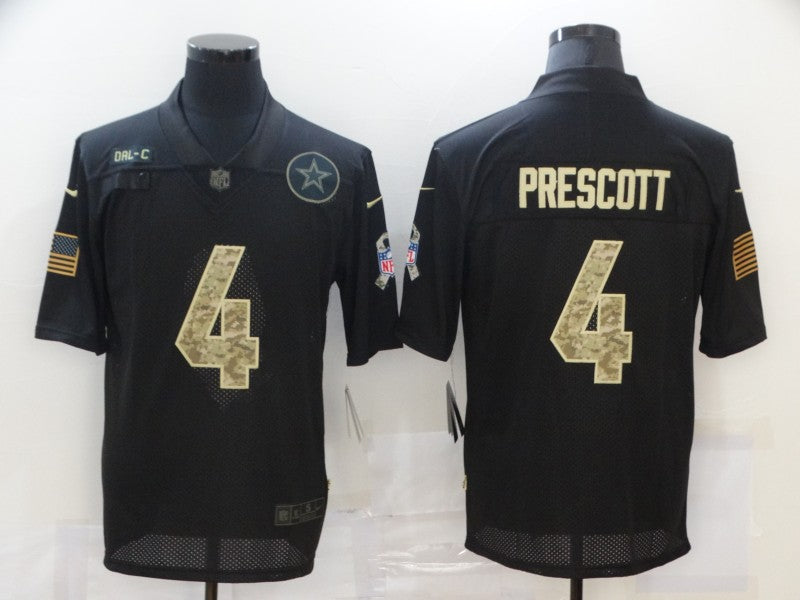 Men’s Dallas Cowboys #4 Dak Prescott Black Jersey