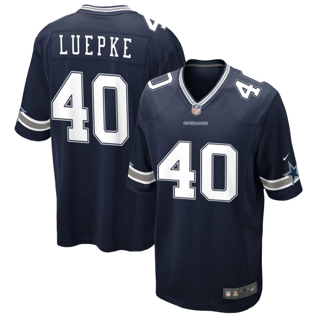Mens Dallas Cowboys #40 Hunter Luepke Nike Navy Vapor F.U.S.E. Limited Jersey