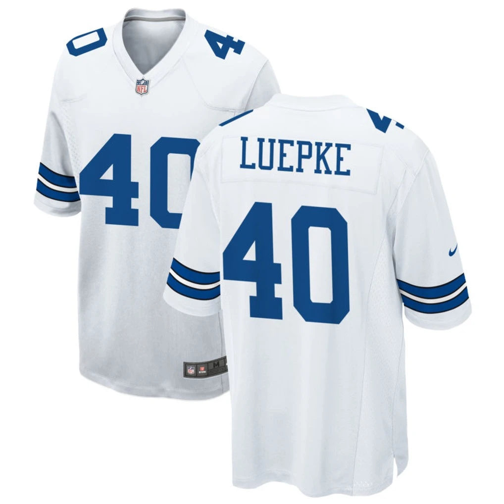 Mens Dallas Cowboys #40 Hunter Luepke Nike White Vapor F.U.S.E. Limited Jersey
