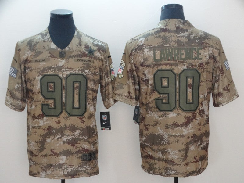 Men’s Dallas Cowboys DeMarcus Lawrence #90 Camouflage Jersey