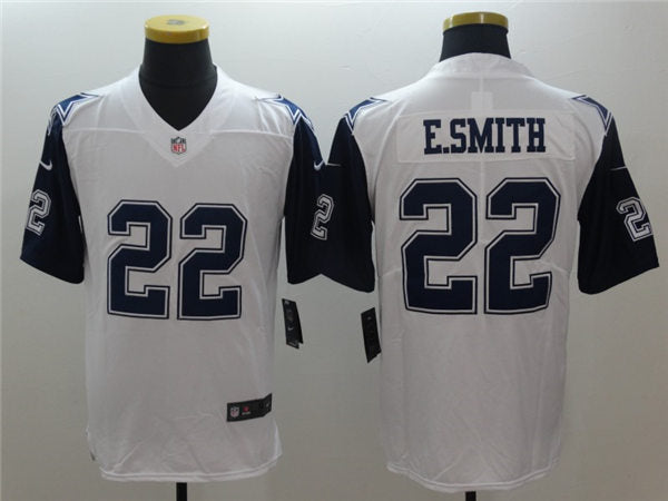 Men’s Dallas Cowboys Retired Player #22 Emmitt Smith Nike White Color Rush Legend Player Jersey