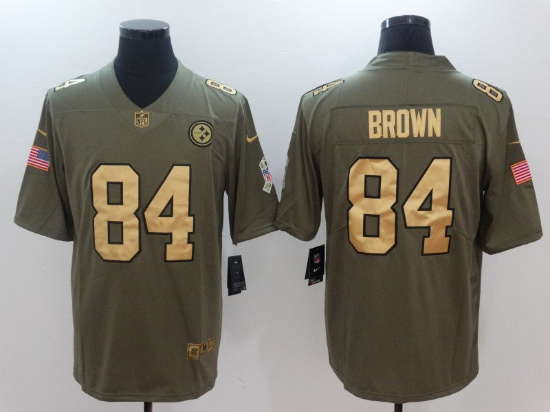 Men’s Pittsburgh Steelers Antonio Brown #84 Brown Jersey