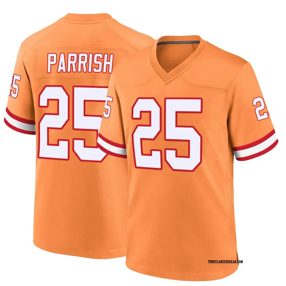 Mens Tampa Bay Buccaneers #25 Jacob Parrish Nike Orange Retro Vapor F.U.S.E. Limited Jersey