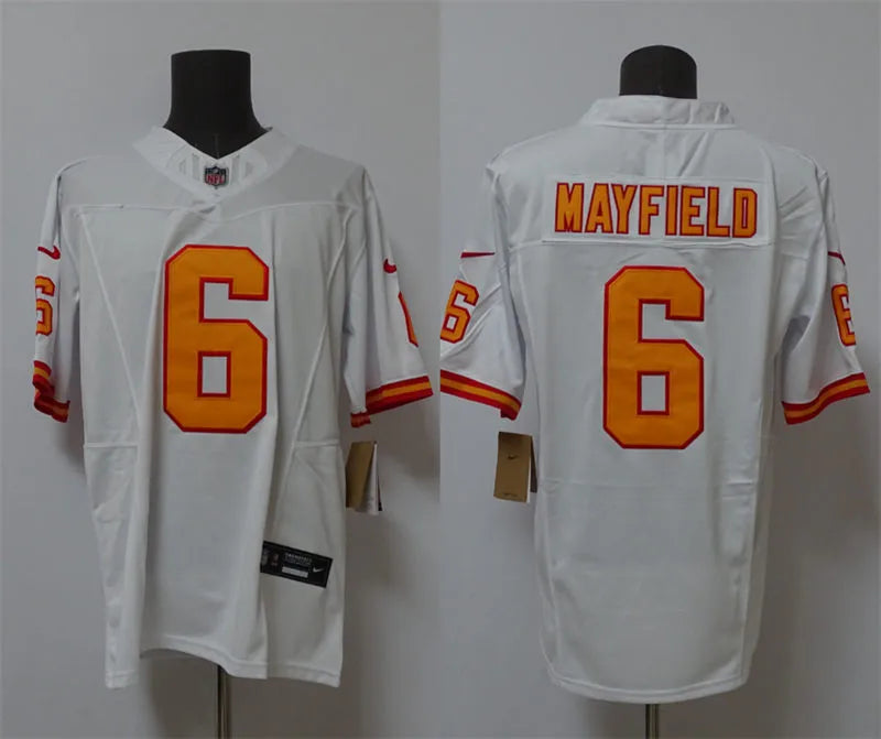 Mens Tampa Bay Buccaneers #6 Baker Mayfield Nike White 50th Season F.U.S.E. Limite Jersey