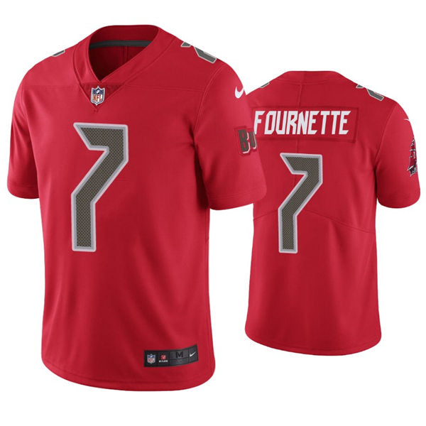 Mens Tampa Bay Buccaneers #7 Leonard Fournette Nike Red Color Rush Vapor Limited Jersey