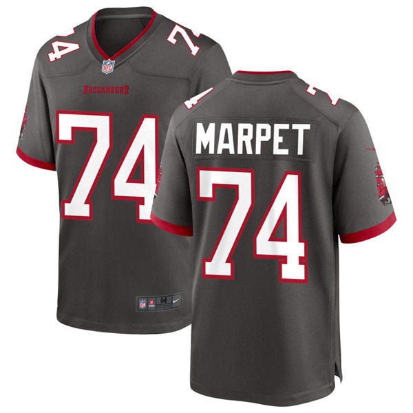Mens Tampa Bay Buccaneers #74 Ali Marpet Nike Pewter Alternate Vapor Limited Jersey