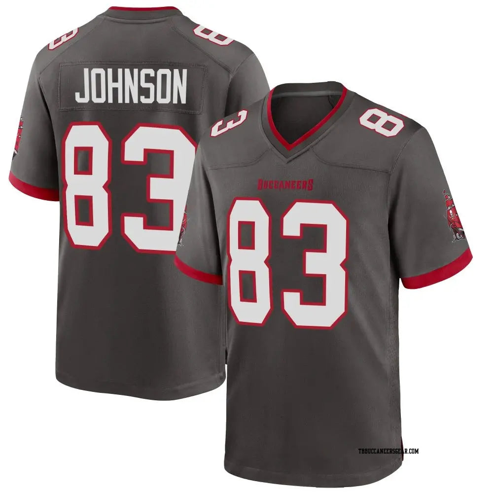 Mens Tampa Bay Buccaneers #83 Tez Johnson Nike Pewter Alternate F.U.S.E. Vapor Limited Player Jersey
