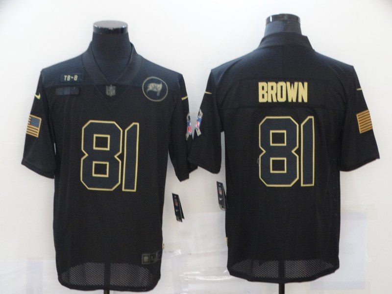 Men’s Tampa Bay Buccaneers Antonio Brown #81 Black Jersey