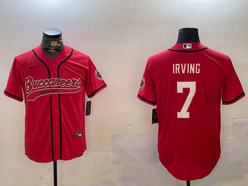 Men’s Tampa Bay Buccaneers Bucky Irving #7 Red Jersey