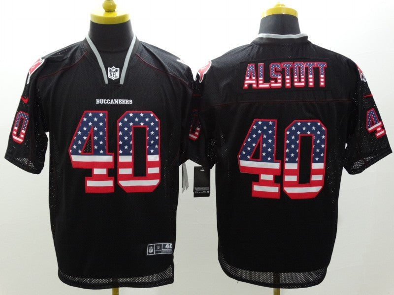 Men’s Tampa Bay Buccaneers Mike Alstott #40 Black Jersey