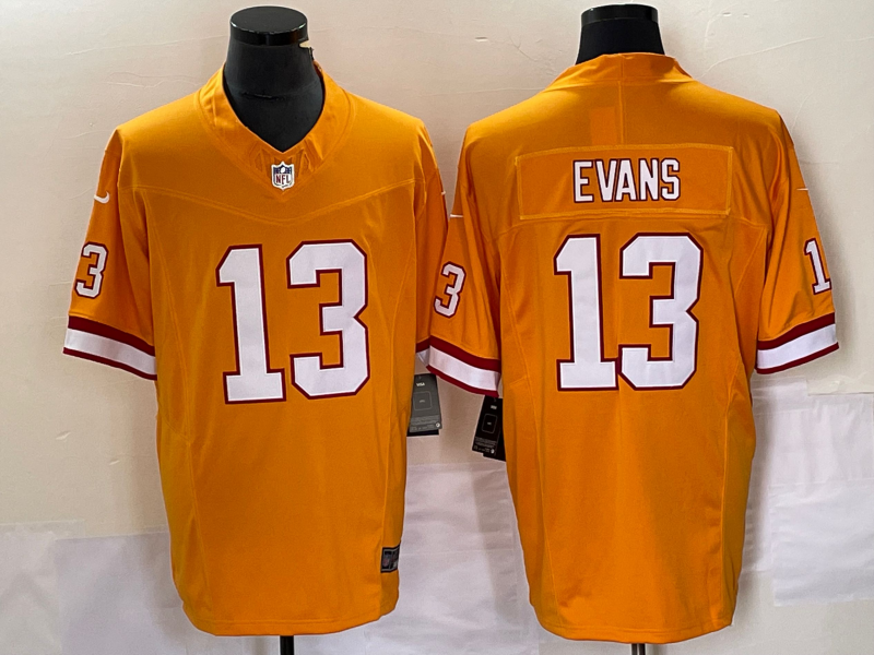 Men’s Tampa Bay Buccaneers Mike Evans #13 Orange Throwback Jersey