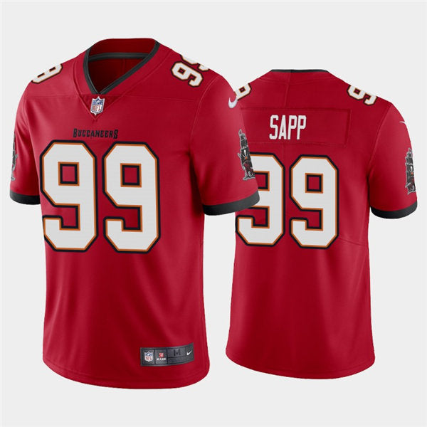 Mens Tampa Bay Buccaneers Retired Player #99 Warren Sapp Nike Red Vapor Limited Jersey