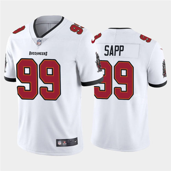 Mens Tampa Bay Buccaneers Retired Player #99 Warren Sapp Nike White Vapor Limited Jersey