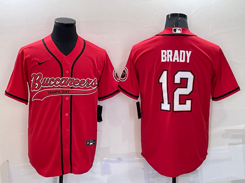 Men’s Tampa Bay Buccaneers Tom Brady #12 Red Jersey Joint Edition
