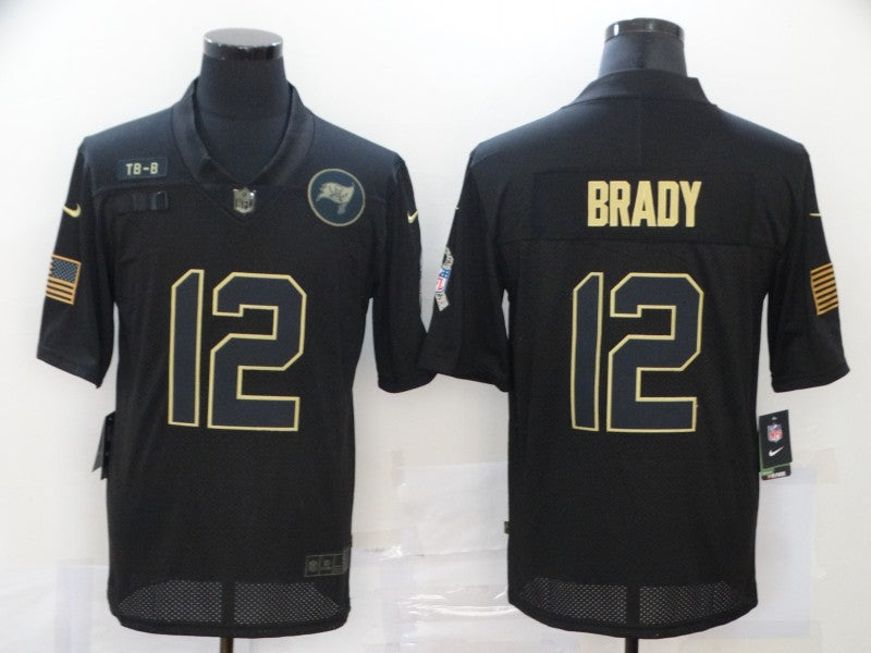 Men’s Tampa Bay Buccaneers Tom Brady Black 2020 Salute To Service Limited Jersey
