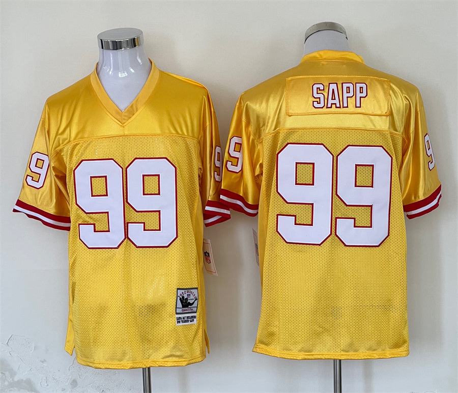 Men’s Tampa Bay Buccaneers Warren Sapp Mitchell & Ness Yellow Legacy Jersey